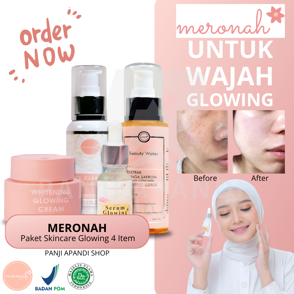 MERONAH PAKET SKINCARE GLOWING KOMPLIT