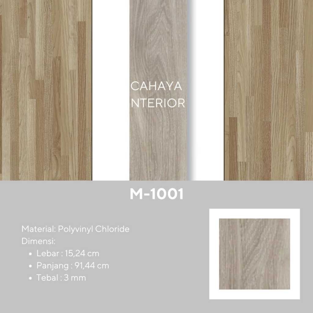 LANTAI VINYL (KODE M)SPC FLOORING TEBAL 3 MM MOTIF KAYU BERKUALITAS