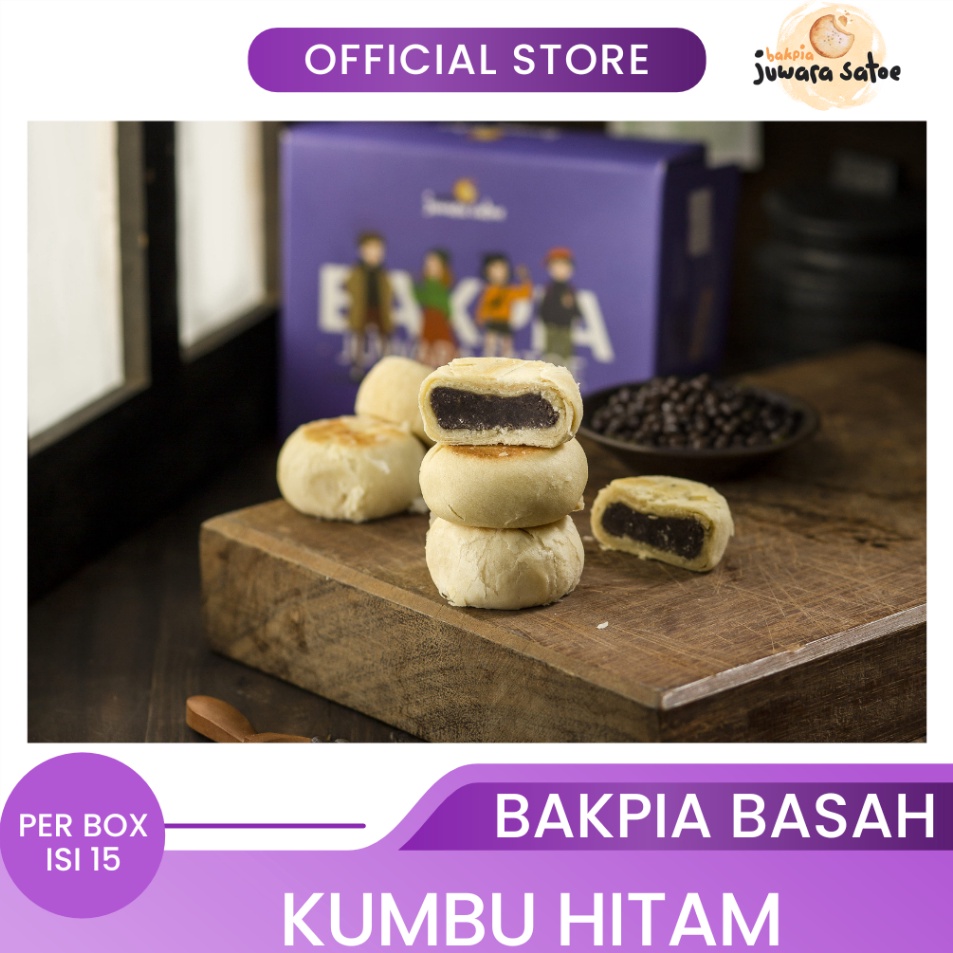 New Recommended BAKPIA JUWARA SATOE [ Isi 15 ] Bakpia Basah Kumbu Hitam - Oleh Oleh Khas Jogja