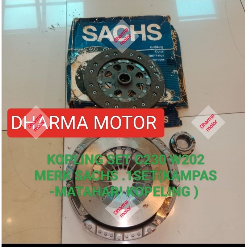 KOPLING SET C230 W202 MERK SACHS  1SET( KAMPAS KOPELING DAKRUP DRAGLAHER) merk sachs mercedes