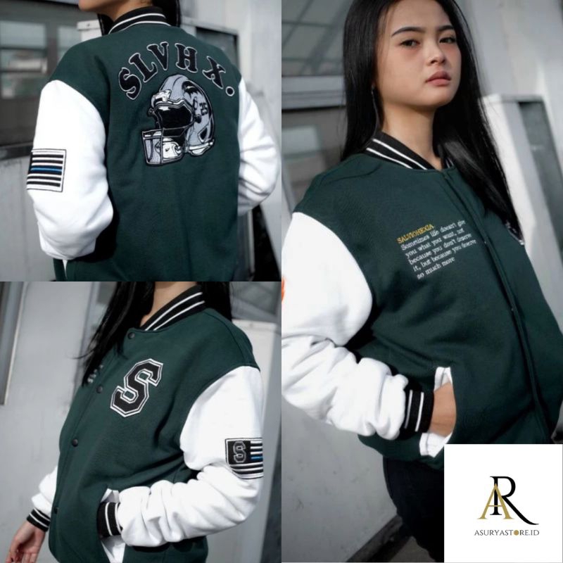 Jaket Varsity Baseball Sukajan Vintage Pria Wanita - Jaket Bassball Bisbol Besbol - Jacket Varcity V