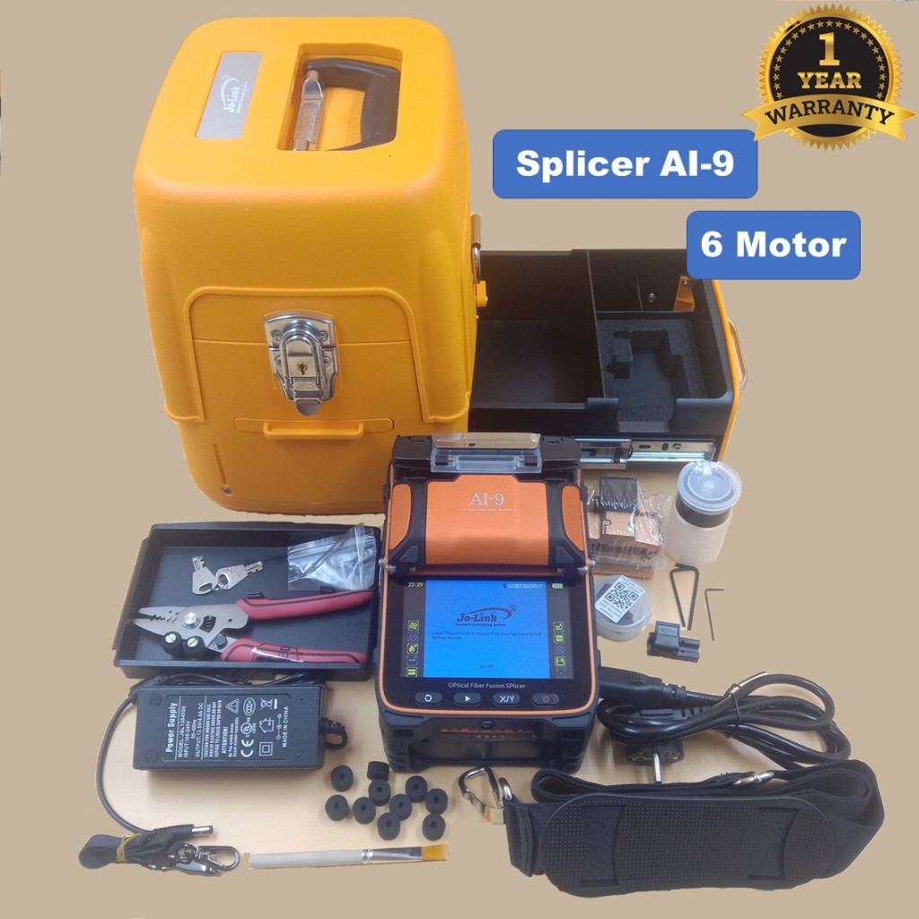 Fusion Splicer AI9 Signal Fire Jolink / Alat sambung fiber optic 6 motor
