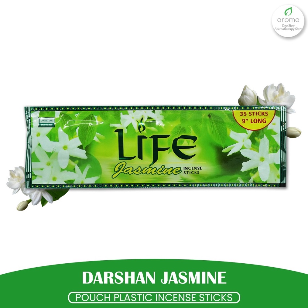 Terbaik Dupa India (Aromaterapi) Pouch Plastic - Darshan Jasmine 35 Sticks murah