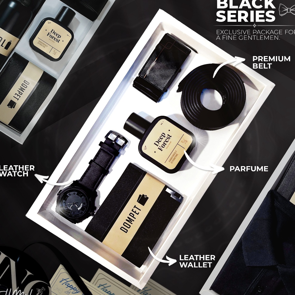 

GROSIR ✅ hampers kado ulang tahun cowok gift box murah full black edition