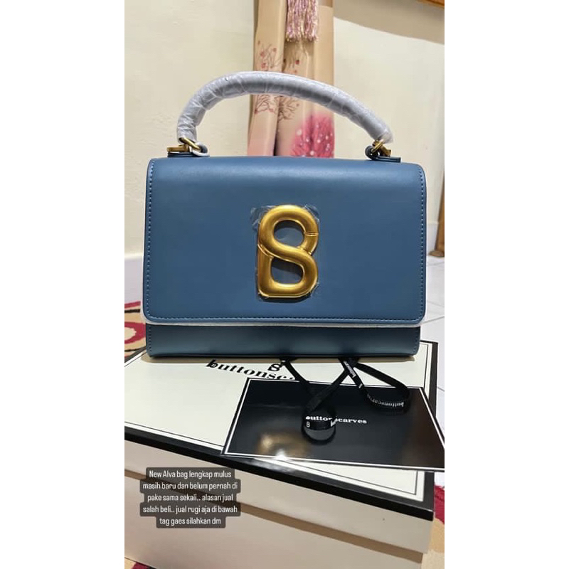 button scarves alva bag new ya bukan preloved tas button