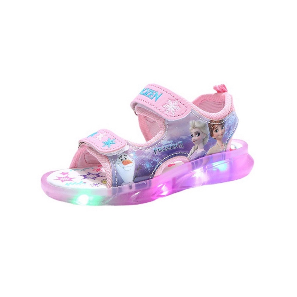 HARGA GROSIR SANDAL LED TERBARU Anak Perempuan  Model FROZEN 006 USIA 1 SAMPAI 5 TAHUN gas 