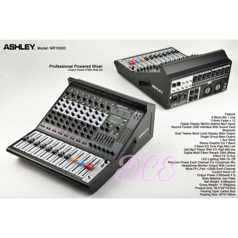 Power Mixer Ashley NR10000 - 8 channel