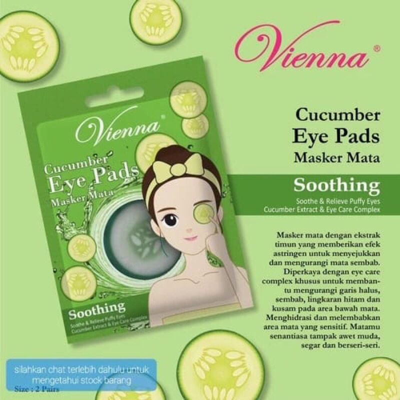 VIENNA CUCUMBER EYE PADS SOOTHING 4s
