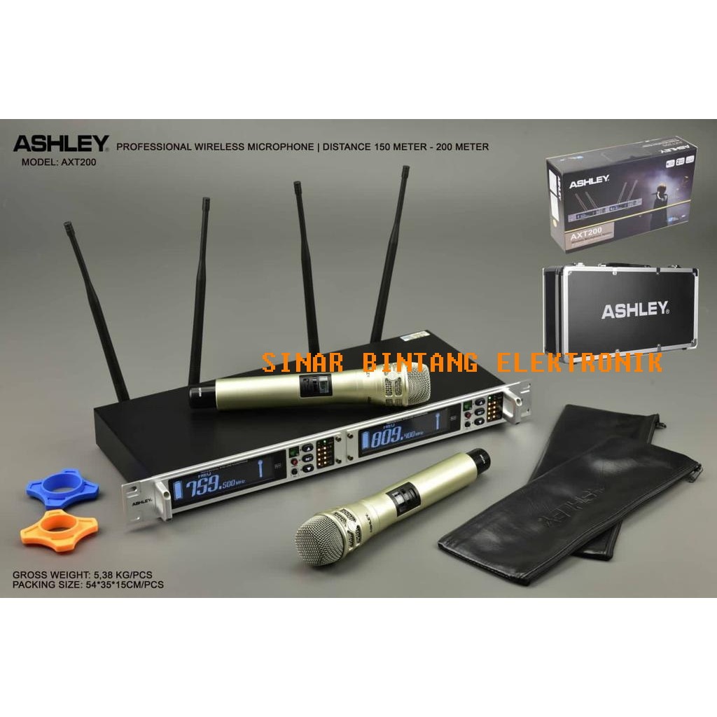 Mic wireless Ashley AXT200 Hardcase original mic ashley AXT200