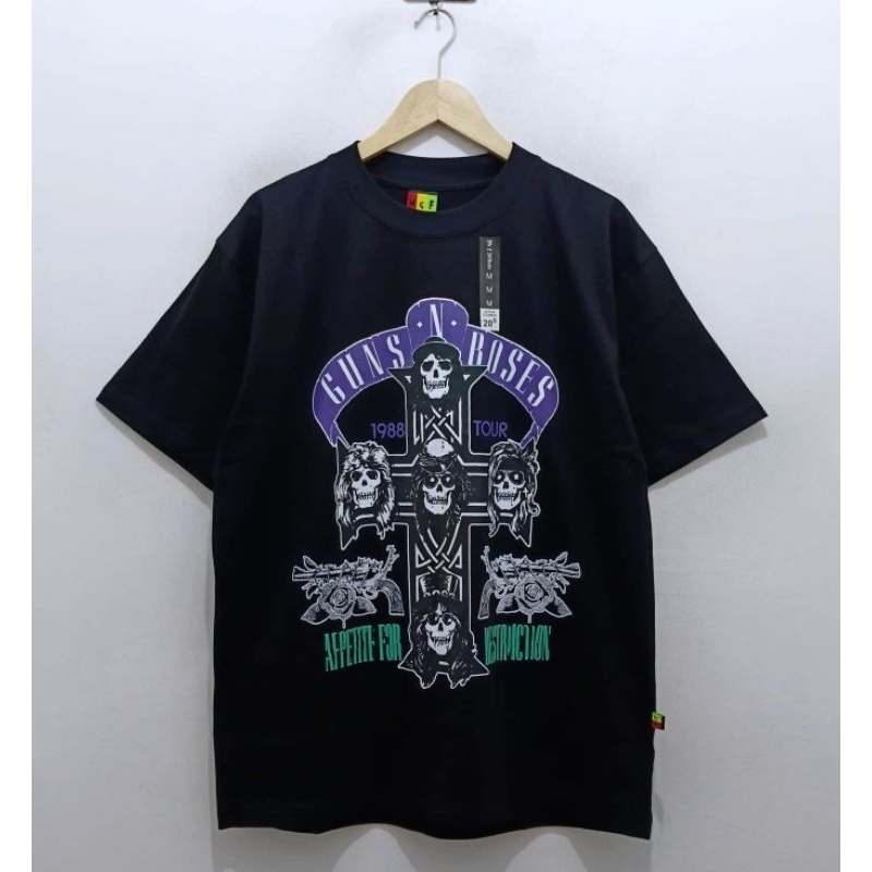 Kaos Baju Guns'n'Roses GNR T-shirt Wold Tour Vintage Band