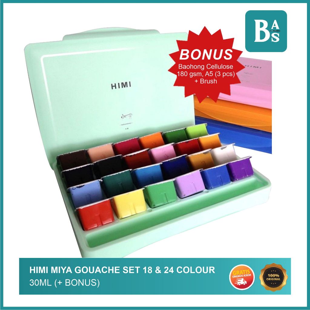 

H.I.M.I MIYA Gouache Set 24 x 30ml Paint Colour