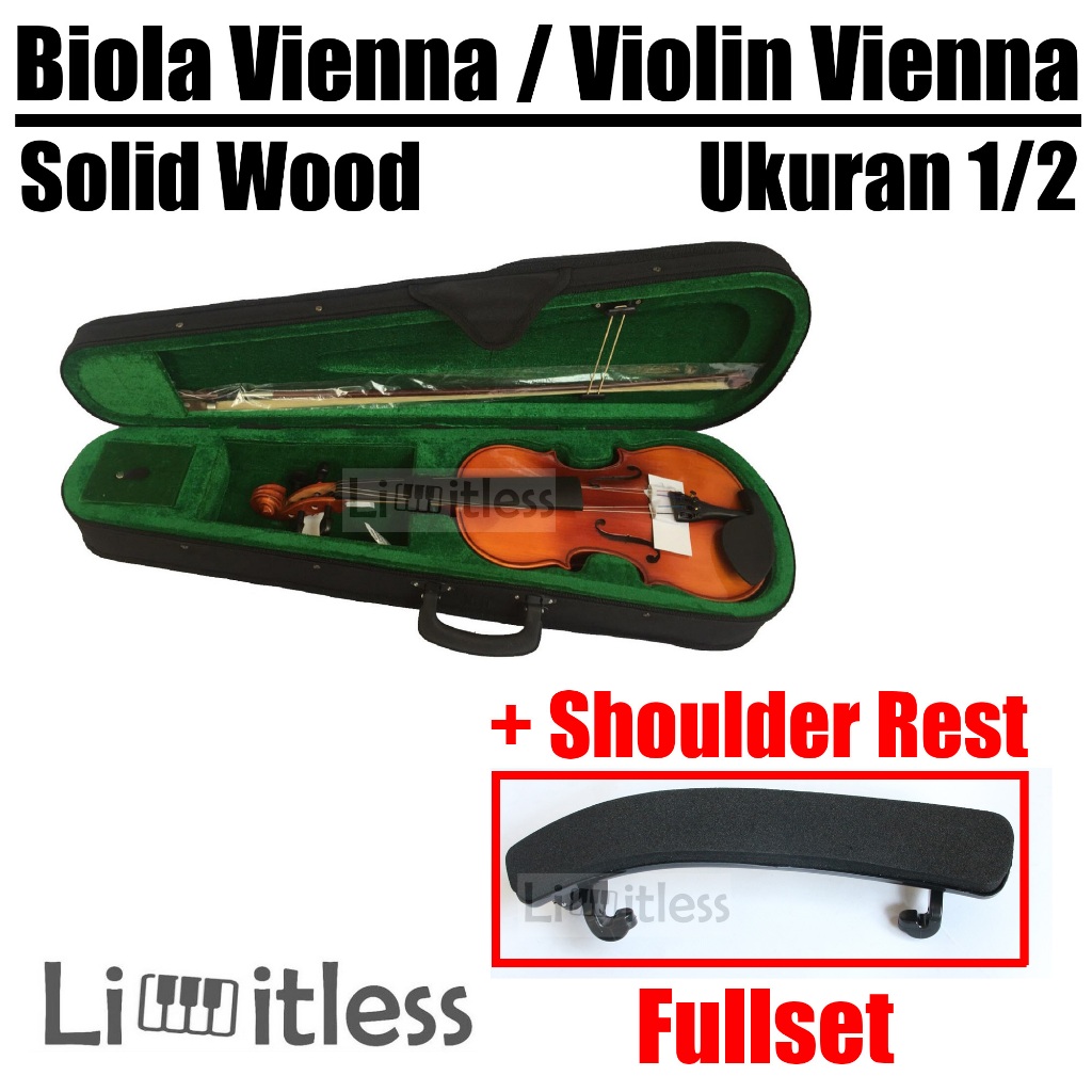Biola / Violin Vienna 1/2 Solid Wood Original