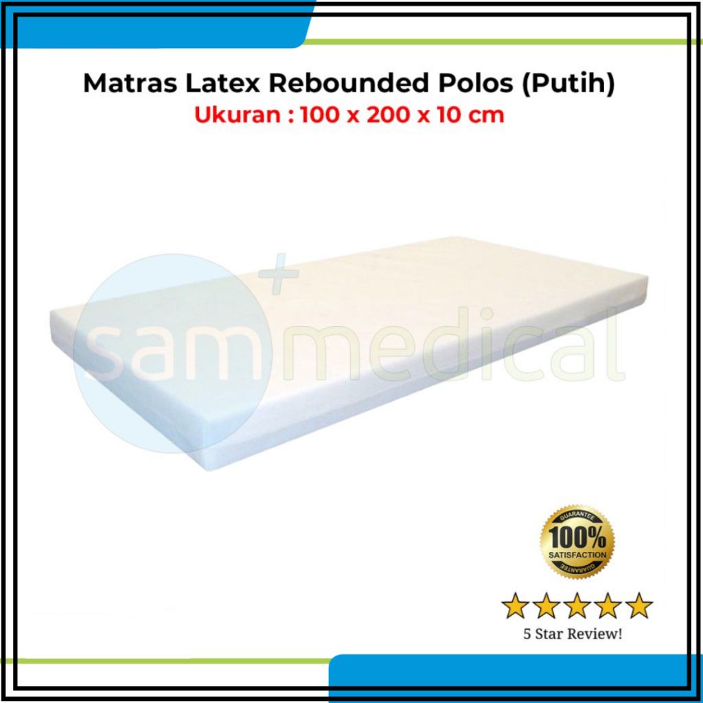 Wellness Matras Latex Rebounded Polos (Putih) 100x200x10cm