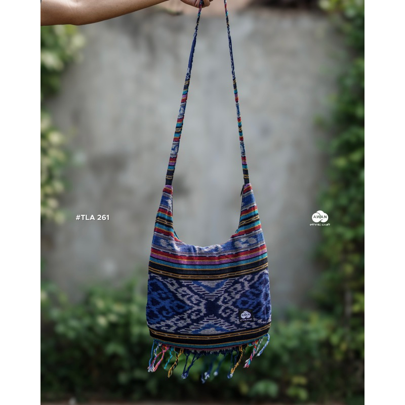 Tas Selempang Bahu Tenun Etnik Lombok Toraja Pria Wanita