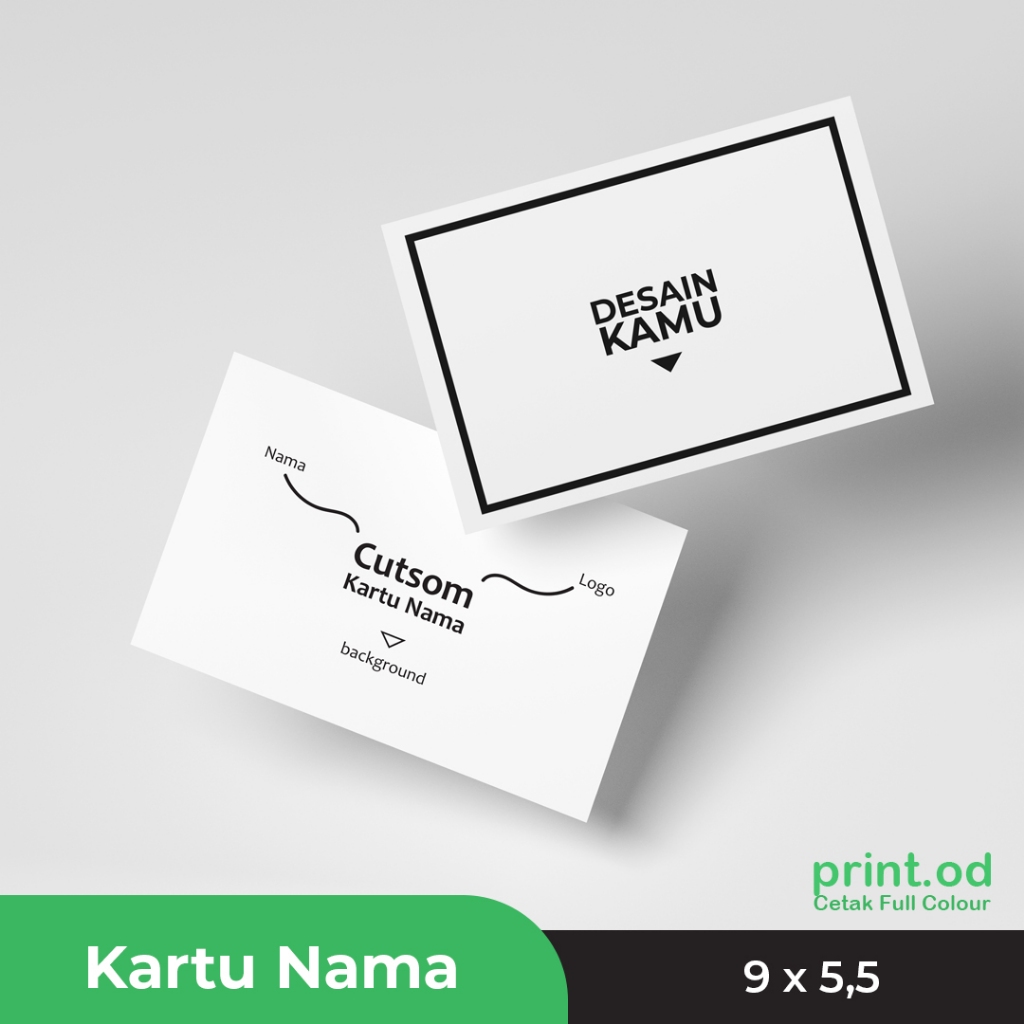 

Custom Kartu Nama I Bussines Card (9x5,5cm) I Full Colour