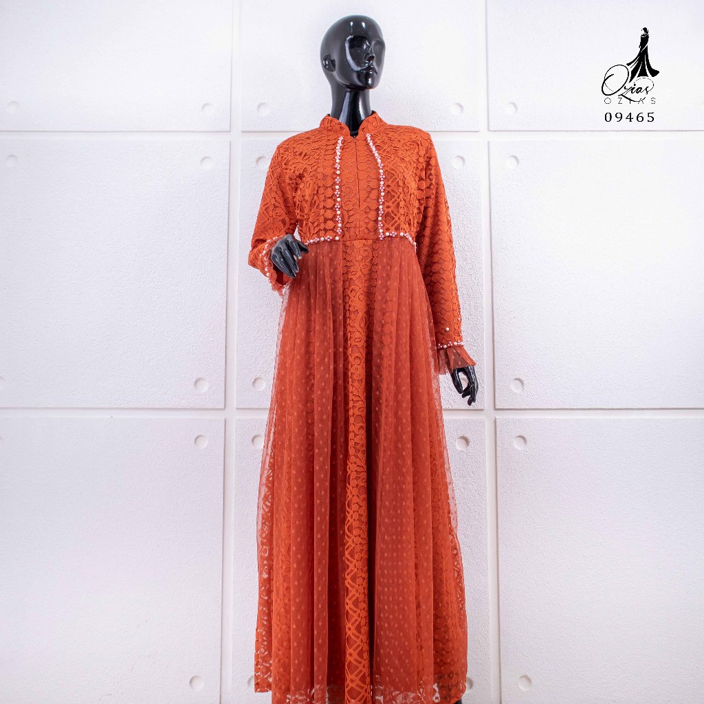 Ozias - Gamis Brokat Fimela 09465 Ld 105 120-teracota