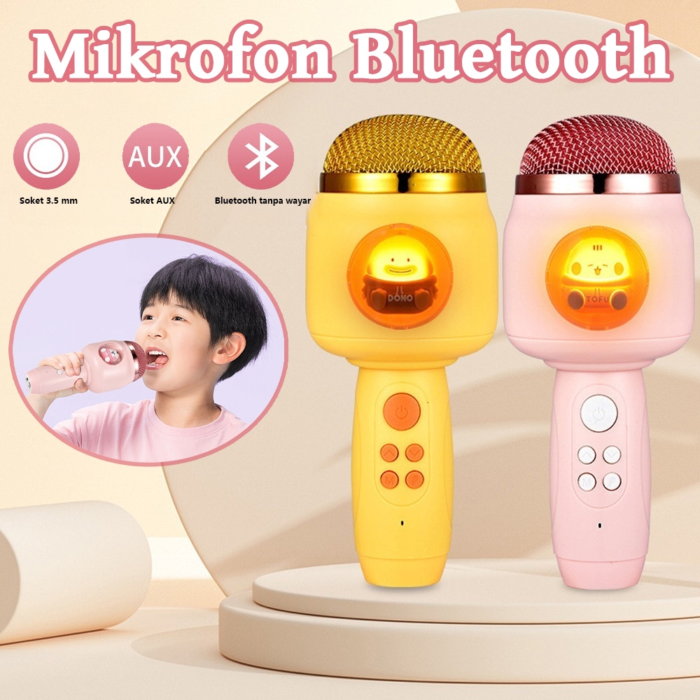 Mic Karaoke X6 Wireless Bluetooth Player Smule Speaker Advance Microphone Pengubah Suara Portable KA