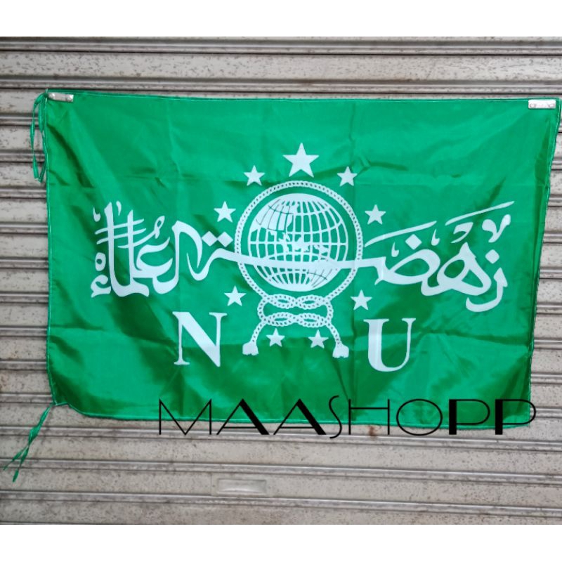 Bendera Nahdlathul Ulama ( NU ) sablon kain peles murah berkualitas