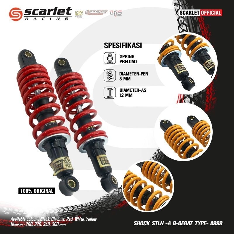 SHOCKBREAKER SHOCK SOCK BUAT BEBEK UK 280,340,360MM BEBAN BERAT SERI(8999)350KG JUPITER Z/VEGA ZR/FO