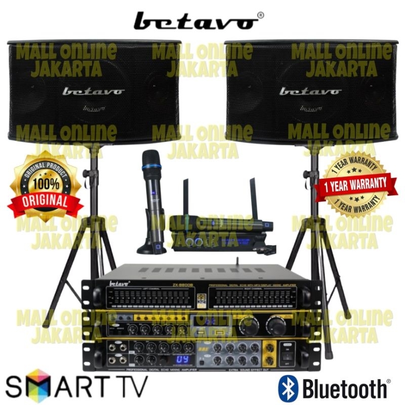 Paket karaoke rumahan Betavo 10 inch fullset sound system zx8800