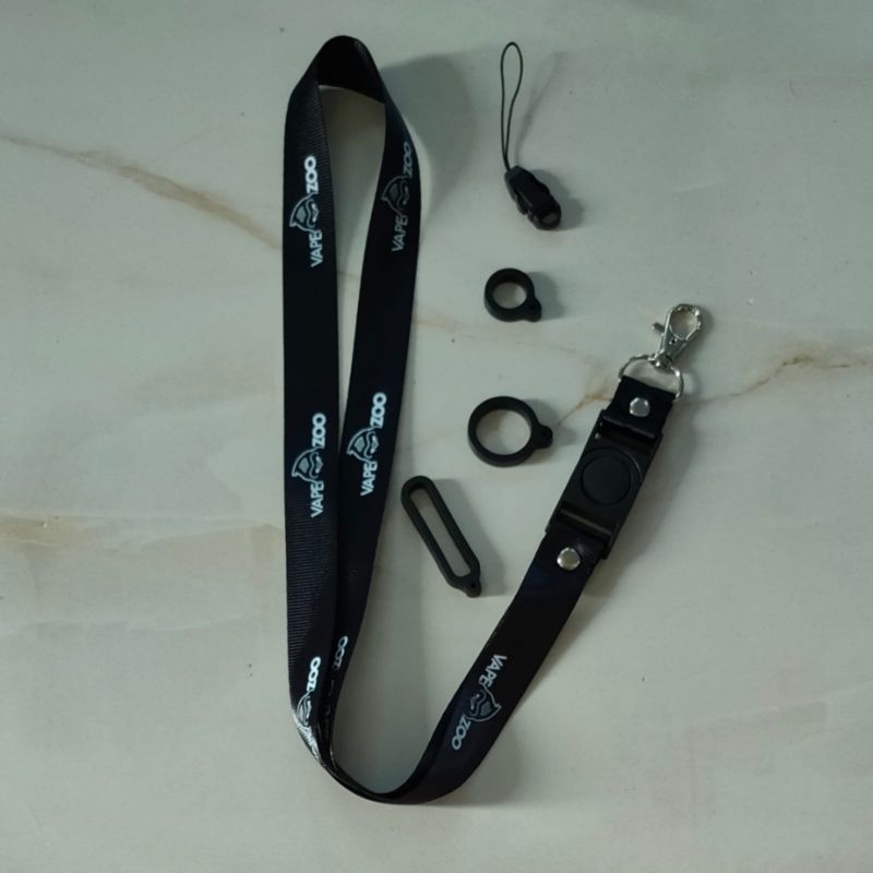 TALI LANYARD VAPEZOO / LANYARD hitam Premium lanyard / gantungan kunci / gantungan id card / gantung