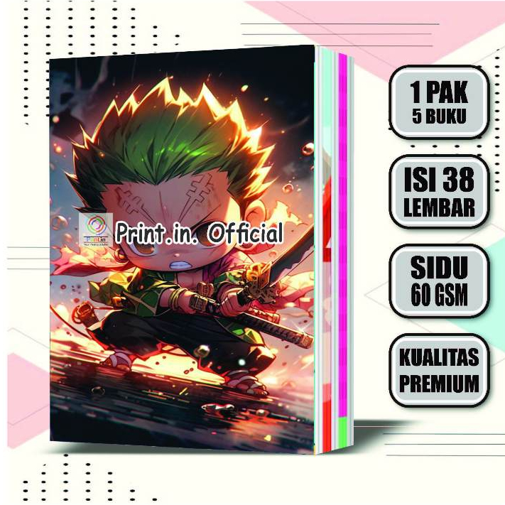 

Buku Tulis Custom Cute Zoro Baby One Piece 38 Lembar / Buku Tulis Sekolah