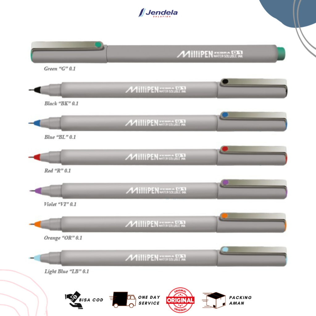 

Bolopoin Millipen Zebra 0,1mm Zebra Millipen Warna - ATK