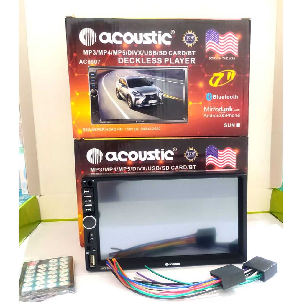 {PKU_IMP} Head Unit Mobil ACOUSTIC 7 INCI AC 6907 SUN SEN SAN