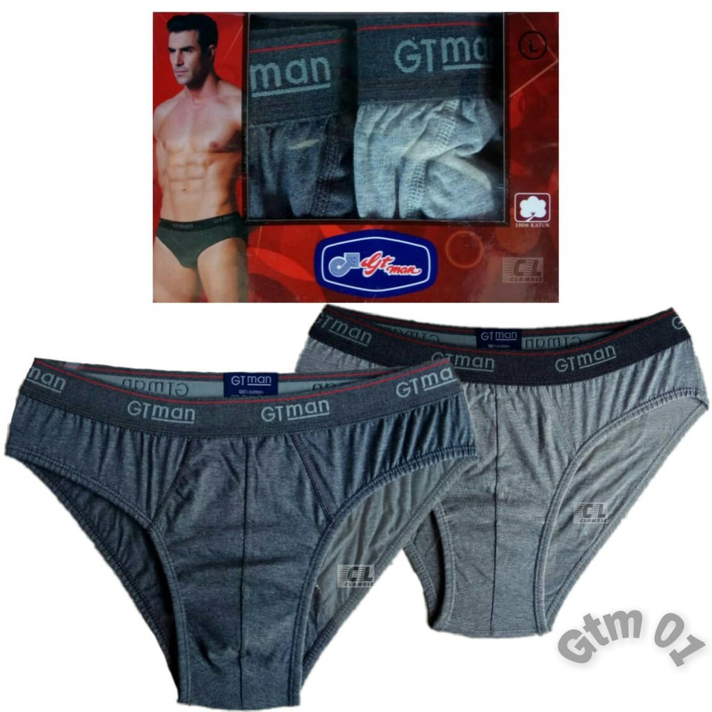 [ 1Box = 2Pcs ] CD GT MAN GTM 01 - Mini Brief Multicolour | CD Pria Dewasa .