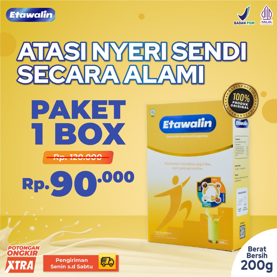 

Etawalin Susu Etawa Original Atasi Nyeri Sendi dan Asam Urat 1 Box