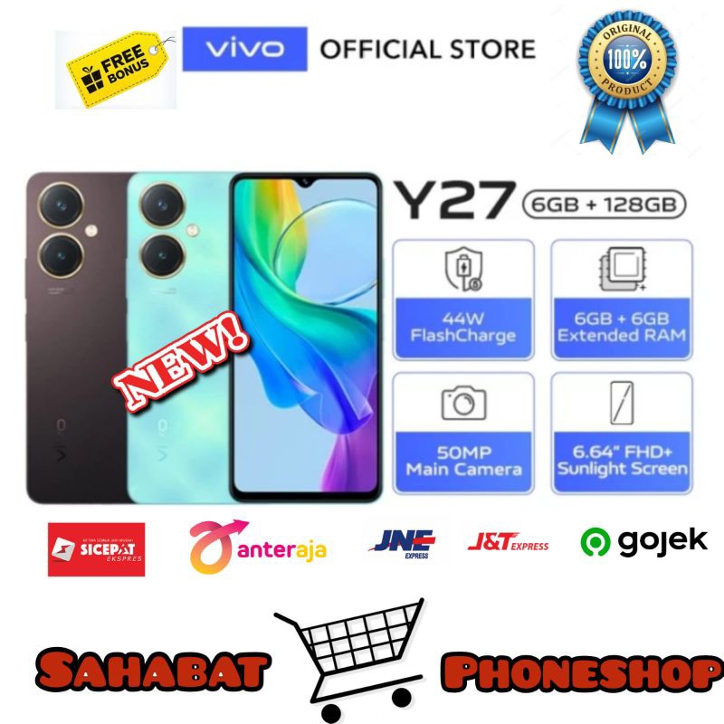 VIVO Y27 4G RAM 6GB / 128 GB (6GB + 6GB EXTENDED RAM) GARANSI RESMI