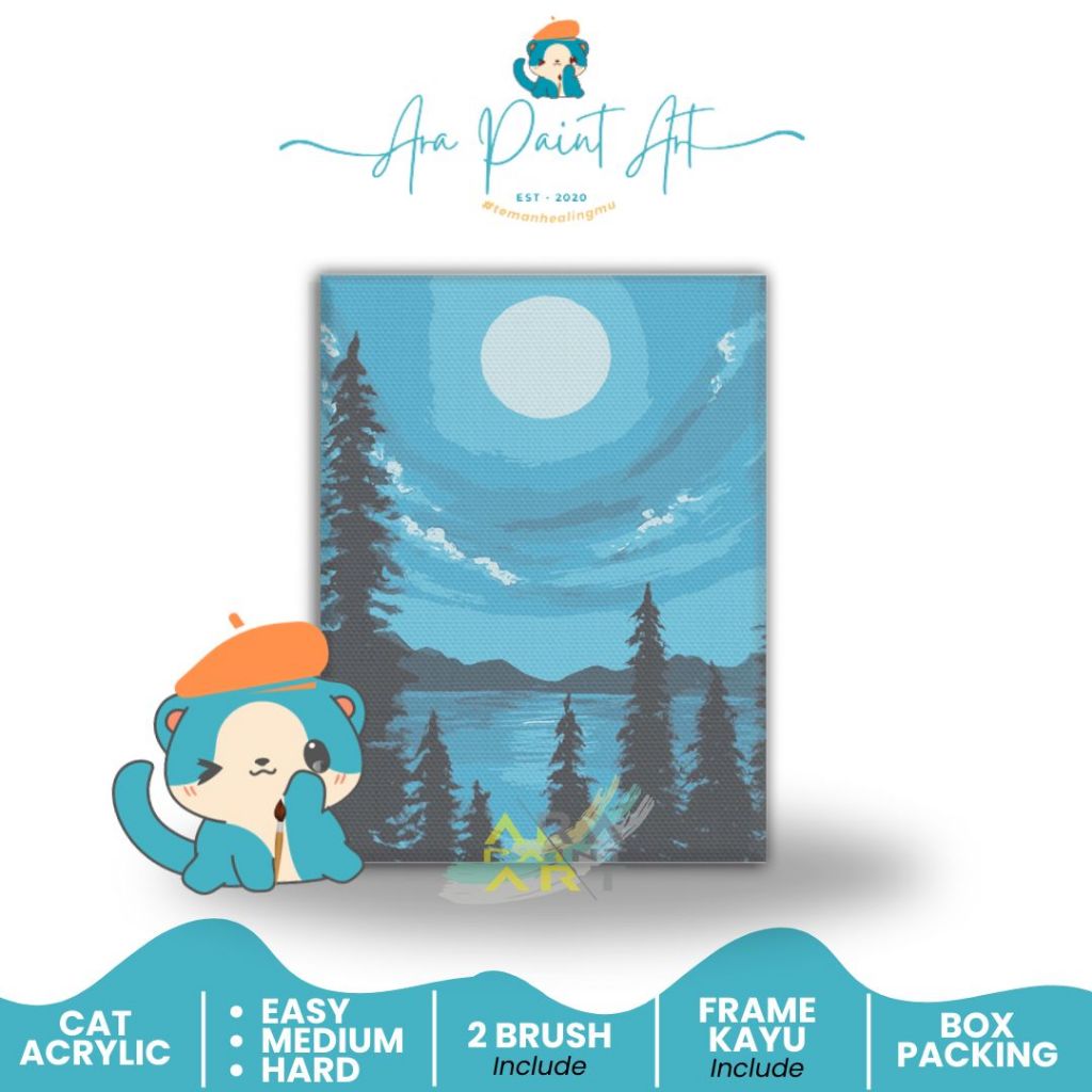 

MOON SERIES Paint by numbers kit I Painting I Painting by numbers I Kado Wisuda I Kado unik I Kanvas Lukis