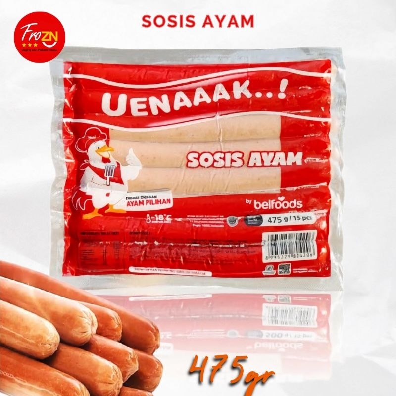 

froZN belfoods Sosis Ayam 475gram isi 15pcs