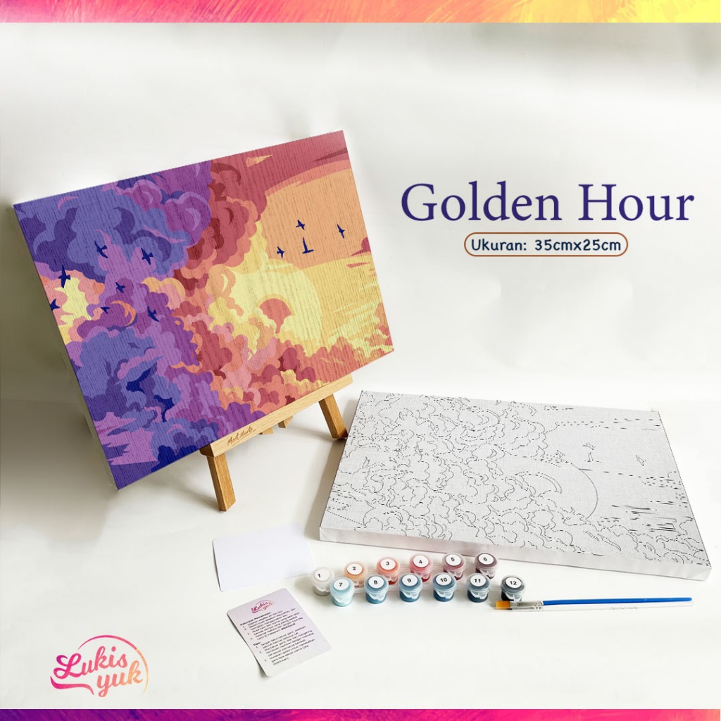 

Golden Hour - Paint by Numbers Kit - 35x25cm - Cat Akrilik - Kanvas Lukis - by LukisYuk