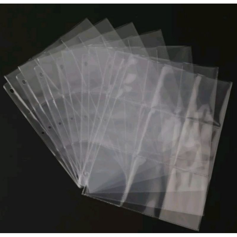 

Refill A4 sleeves 9 pocket kantong transparan toploading bijian eceran