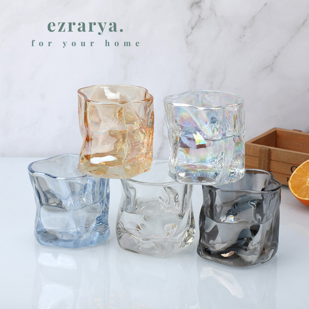Gelas Kaca Minuman Whiskey Gelas Kaca Unik Cangkir Kaca 190 ML