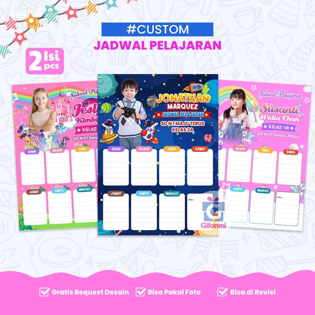 

Poster Jadwal Pelajaran Custom | Gratis Desain dan Tambah Foto