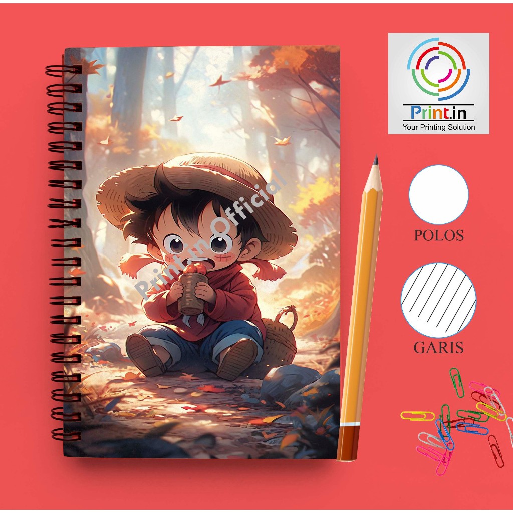 

Notebook Spiral Cute Baby Luffy One Piece A5 GARIS/POLOS