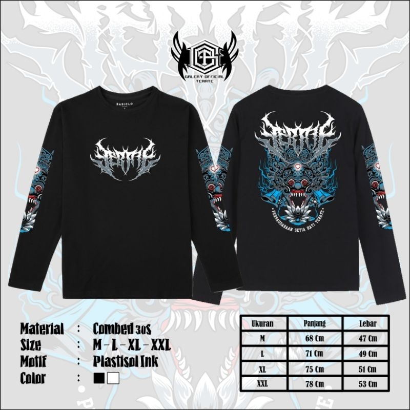 KAOS PSHT CULTURE LENGAN PANJANG  // KAOS TERATE CULTURE LENGAN PANJANG  // KAOS HITAM SABLON KEREN 