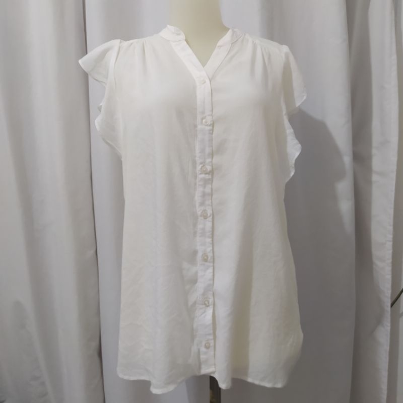 PRELOVED Blouse Putih Polos Wanita Kemeja Putih