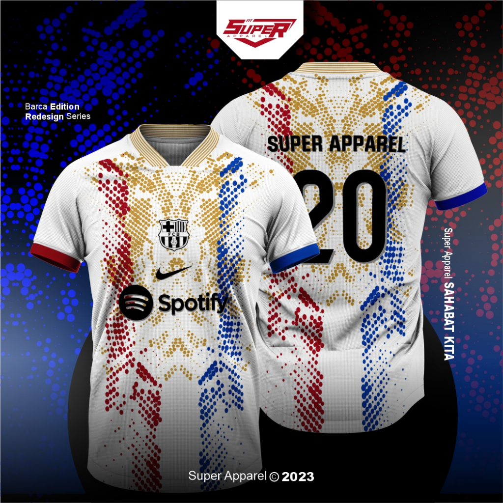Jersey Full Printing - Redesign Football Jersey Barcelona