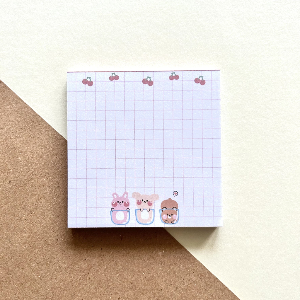 

HOUI - Memopad Lucu Cute Colorful // GRID 8 x 8 cm