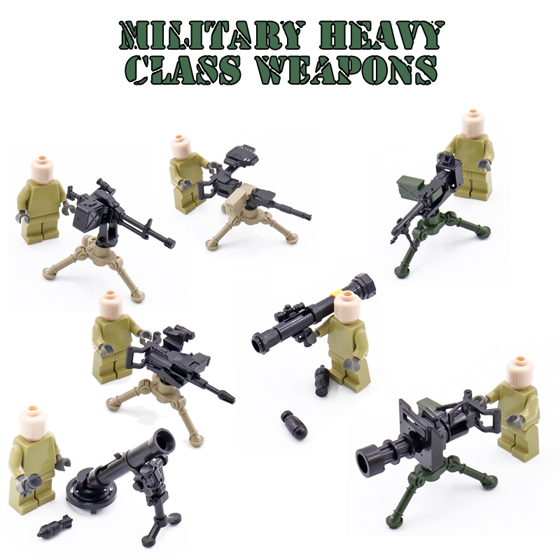 Mainan Brick Militer Senapan Senjata otomatis Gun SWAT ARMY2