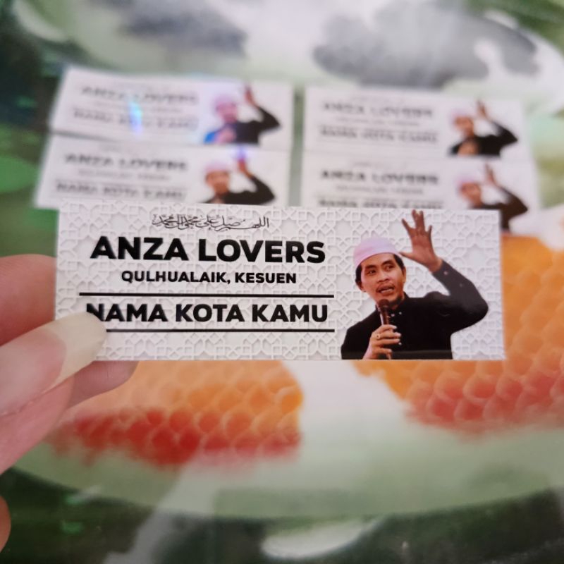 

(Minimal Order 10pcs) Stiker Anza Lovers, Pecinta Anwar Zahid Background Putih, Vynil/Hologram, Tahan Air Tahan Lama