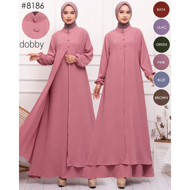 Gamis Wanita Dobby 8186 Premium ALLSIZE
