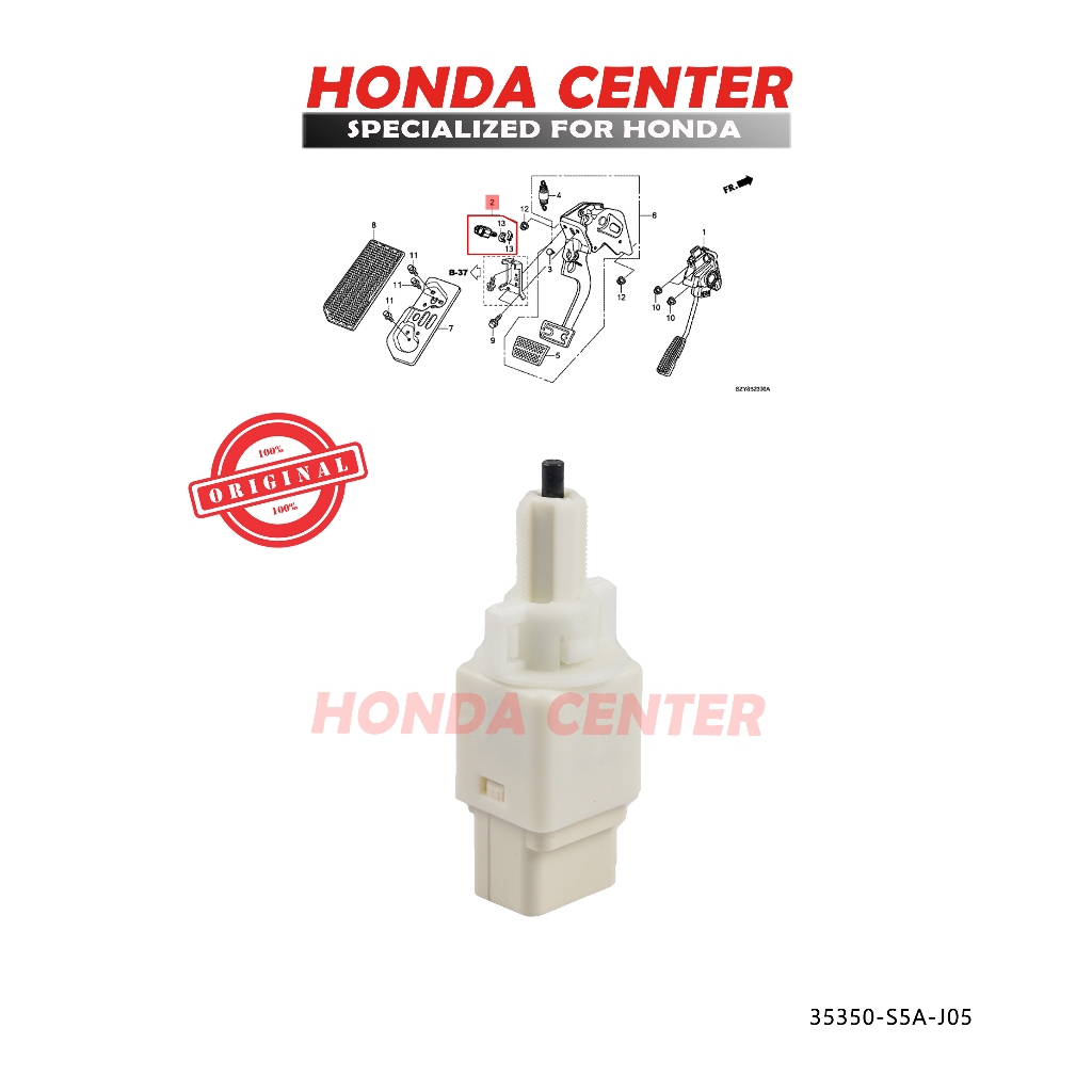 Switch Pedal Rem Mobil Honda Jazz Gd3 Ge8 City Gd8 Gm2 Crv Rd Re Gen2 Gen3 Stream Civic Vti Vtis Fre