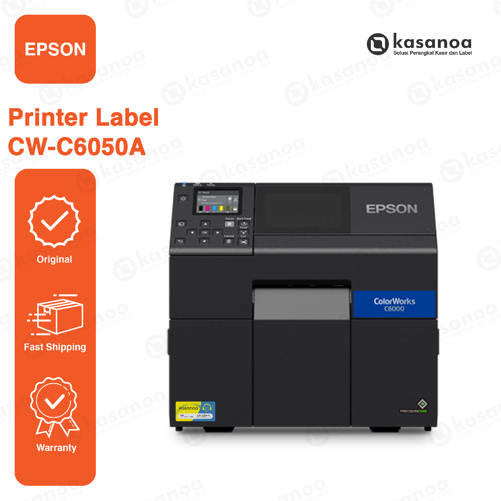 

Printer Label Barcode Epson ColorWorks C6050A Print Warna Auto Cutter