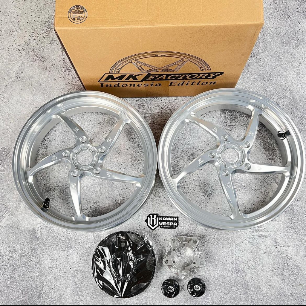 Velg MK Factory MK4 silver Vespa Sprint prima S LX GTS