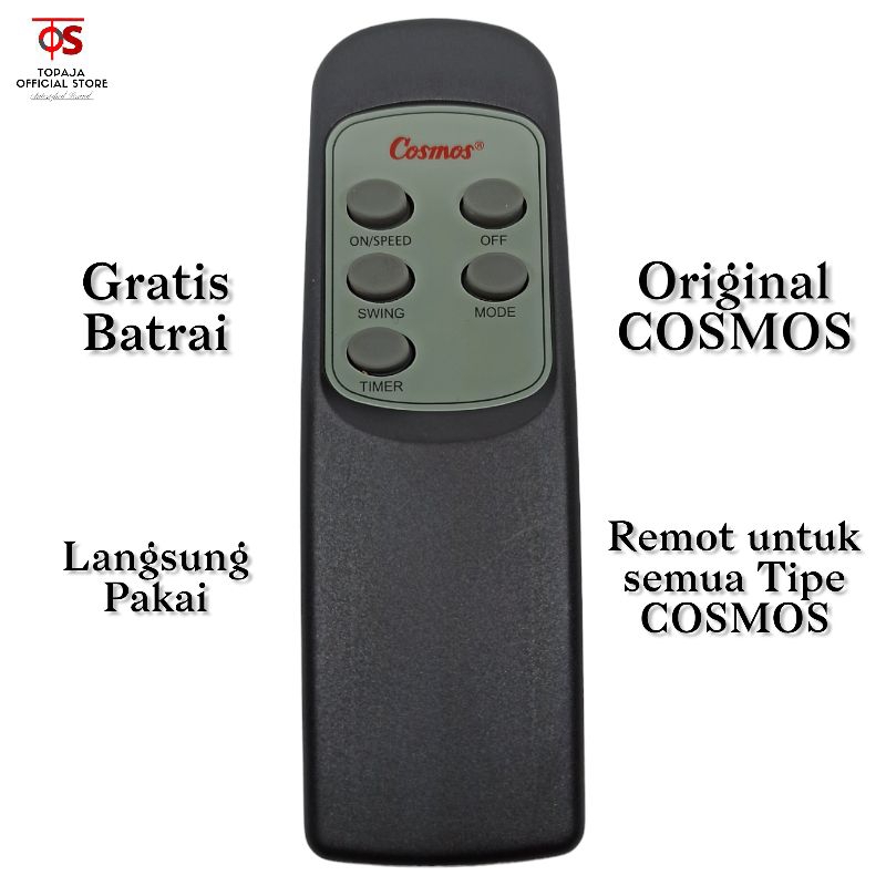 COSMOS Remot Kipas Angin COSMOS Original Asli Langsung Pakai - Remot Kipas Cosmos 16 WFCR 16 WFGR