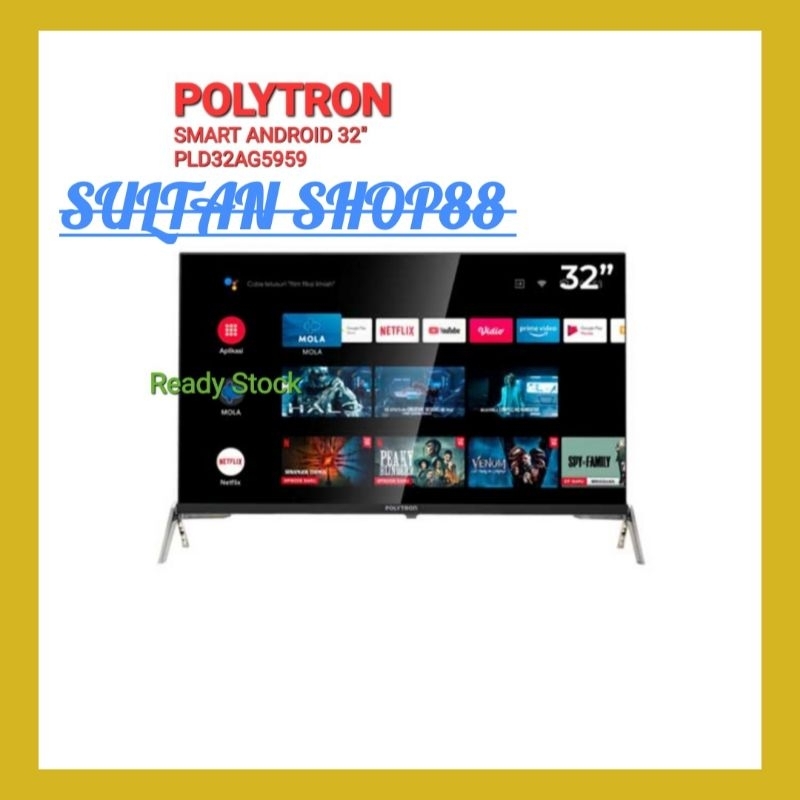 POLYTRON SMART ANDROID TV PLD32AG5959 32 INCH DIGITAL I ANDROID TV POLYTRON PLD32AG5959